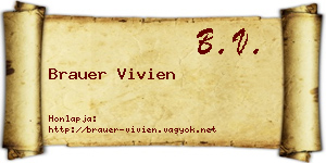 Brauer Vivien névjegykártya